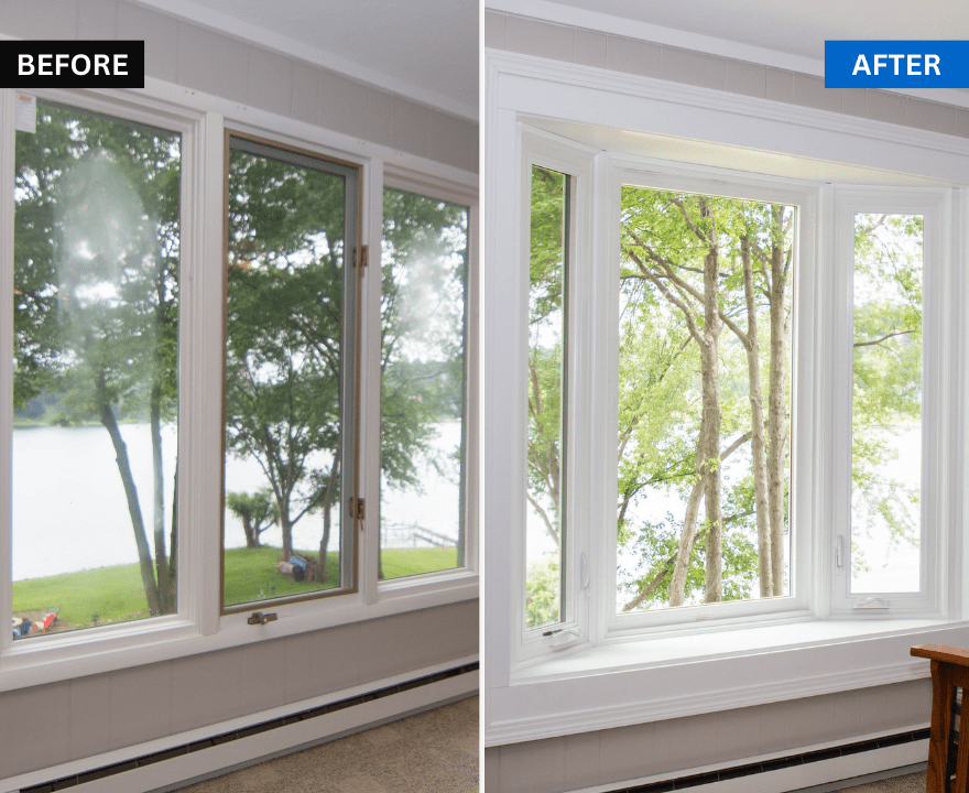 Before and After Window Installation